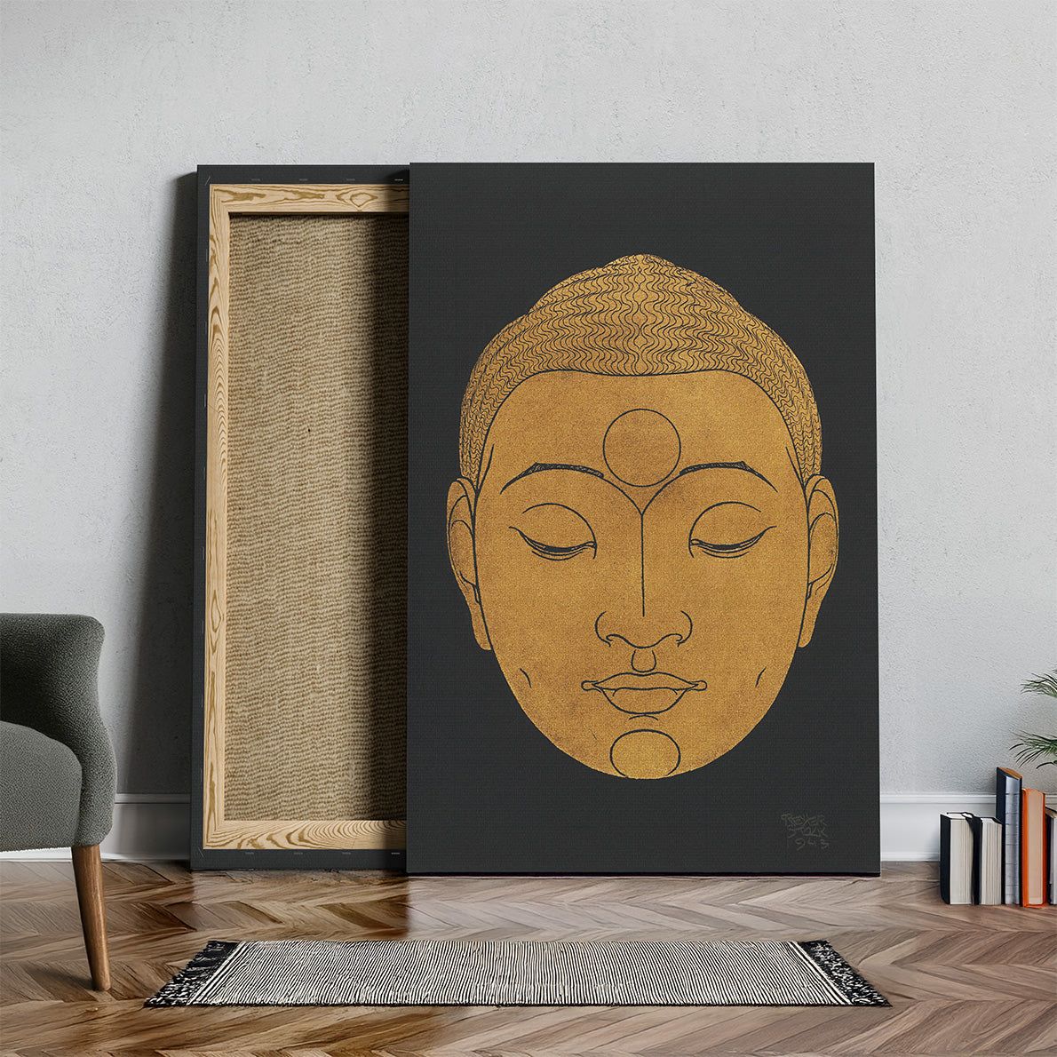 Head of Buddha - Reijer Stolk - Framed Canvas Wall Art Print | House Prints
