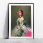Hot Pink Paint Splatter Classic Alexandra - Rolled Poster Wall Art Print | House Prints