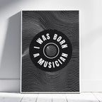 I Was Born a Musician Abstract Lines - Framed Canvas Wall Art Print | House Prints