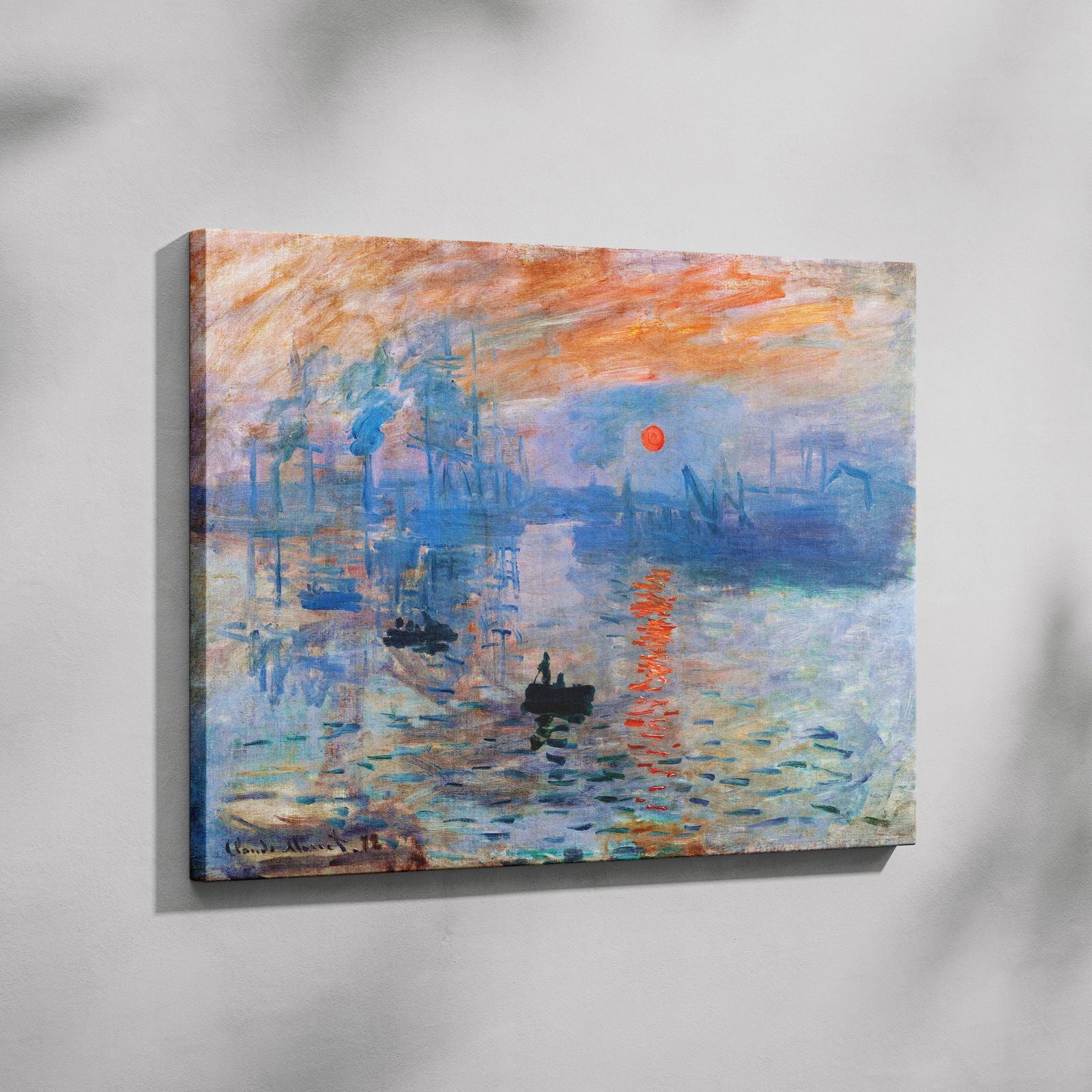 Impressionism, Sunrise - Claude Monét - Framed Canvas Wall Art Print - House Prints