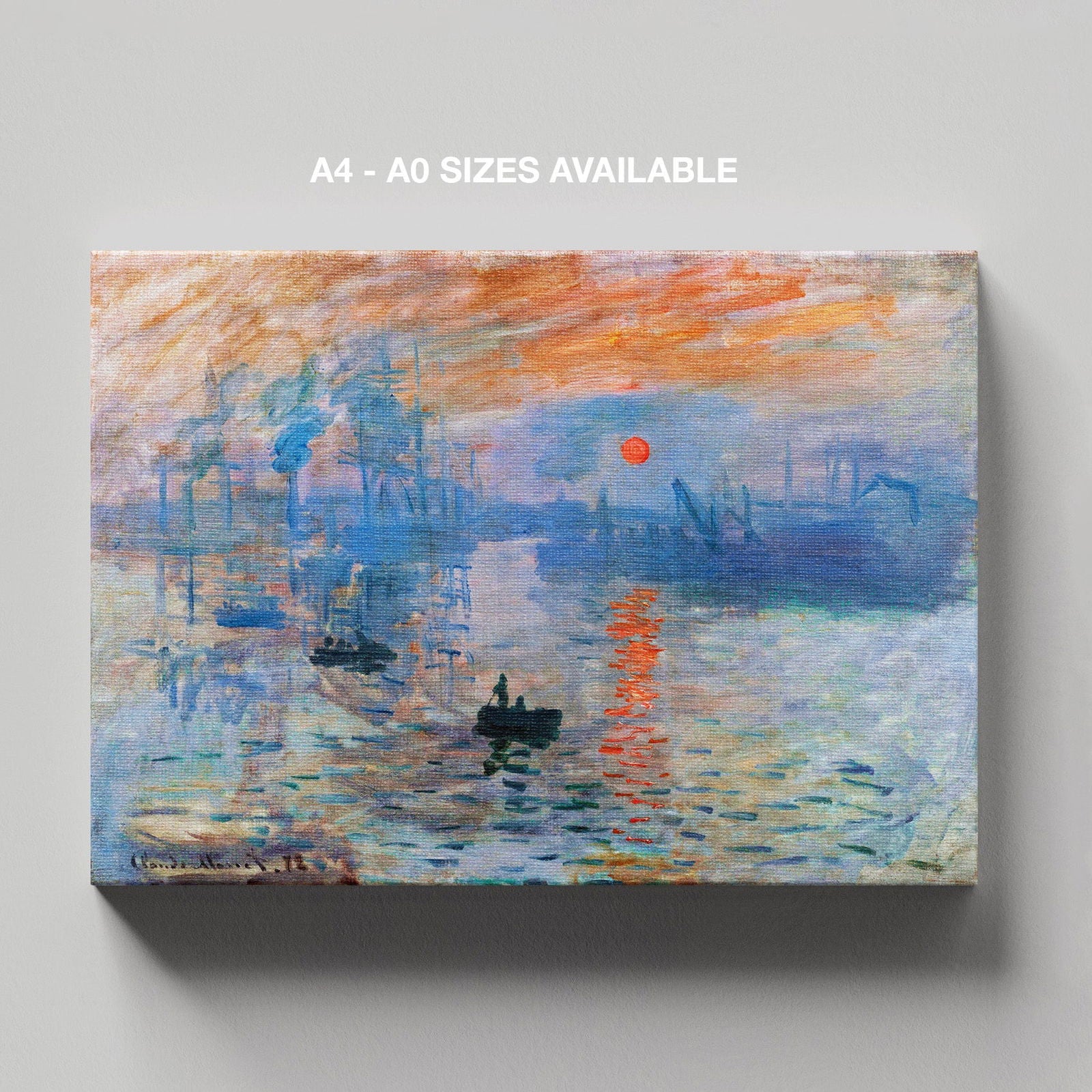 Impressionism, Sunrise - Claude Monét - Framed Canvas Wall Art Print - House Prints