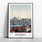 Istanbul Turkey World City Travel Art - Rolled Poster Wall Art Print