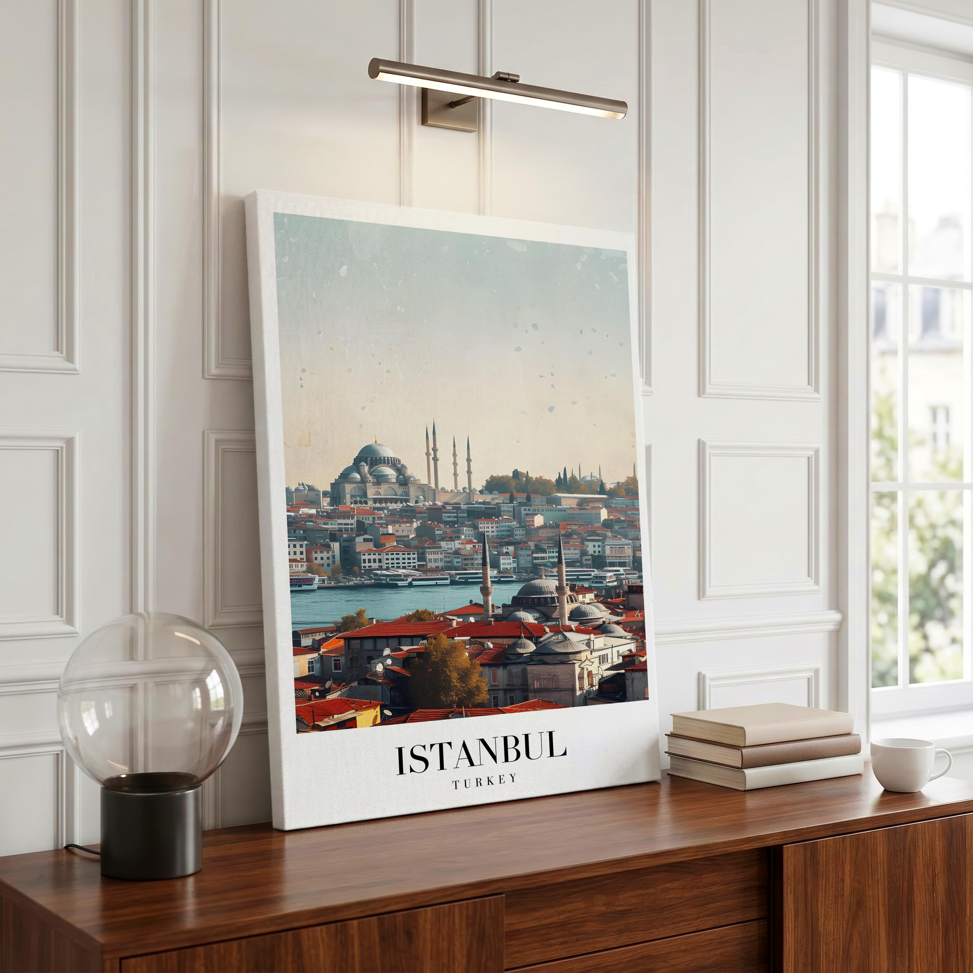 Istanbul Turkey World City Travel Art - Framed Canvas Wall Art Print | House Prints