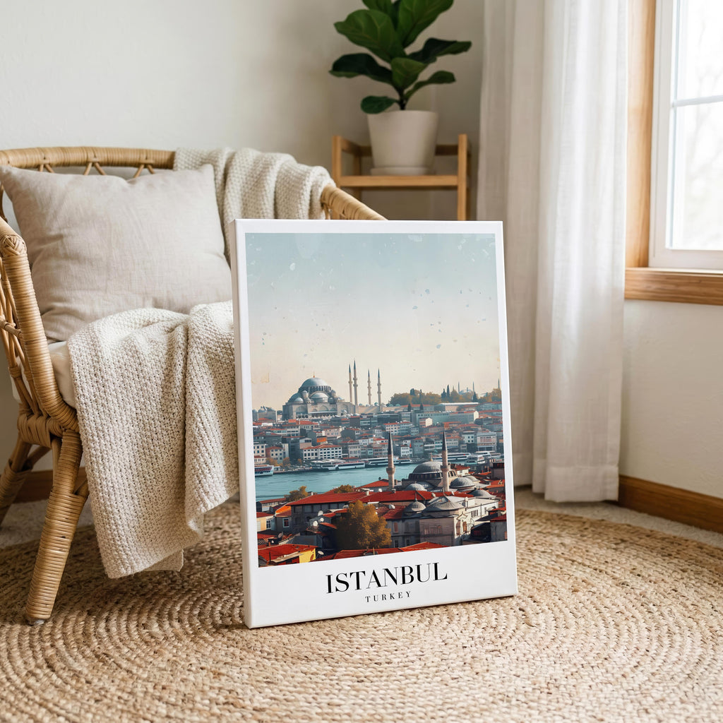 Istanbul Turkey World City Travel Art - Framed Canvas Wall Art Print | House Prints
