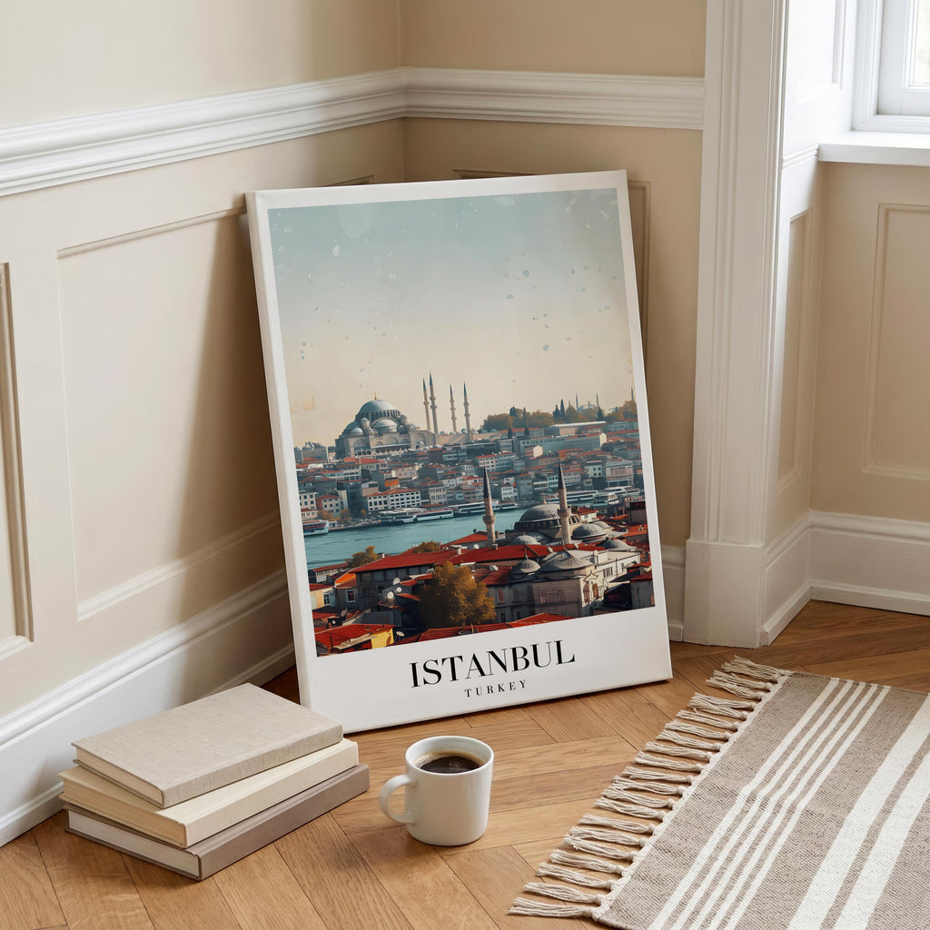 Istanbul Turkey World City Travel Art - Framed Canvas Wall Art Print | House Prints