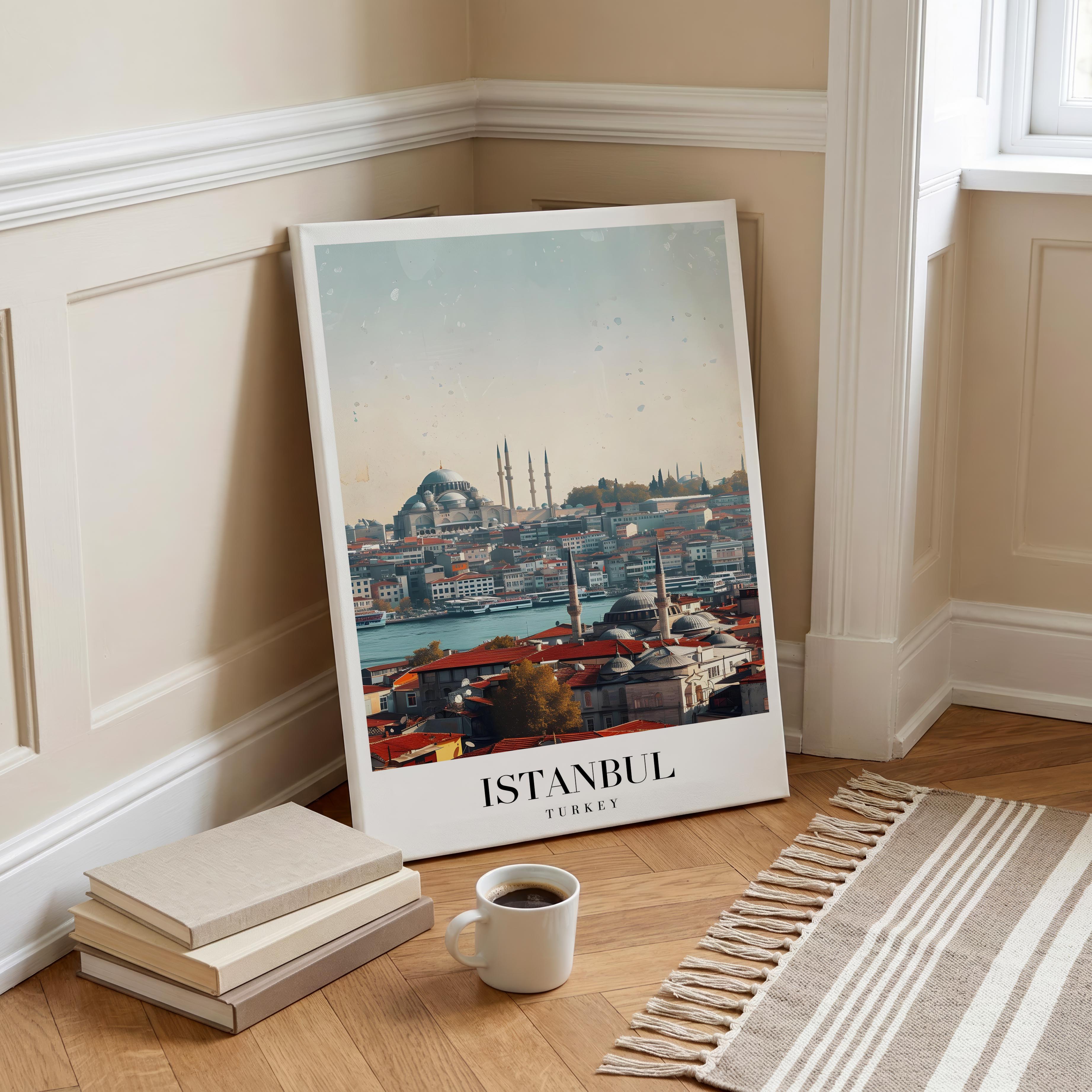 Istanbul Turkey World City Travel Art - Framed Canvas Wall Art Print | House Prints