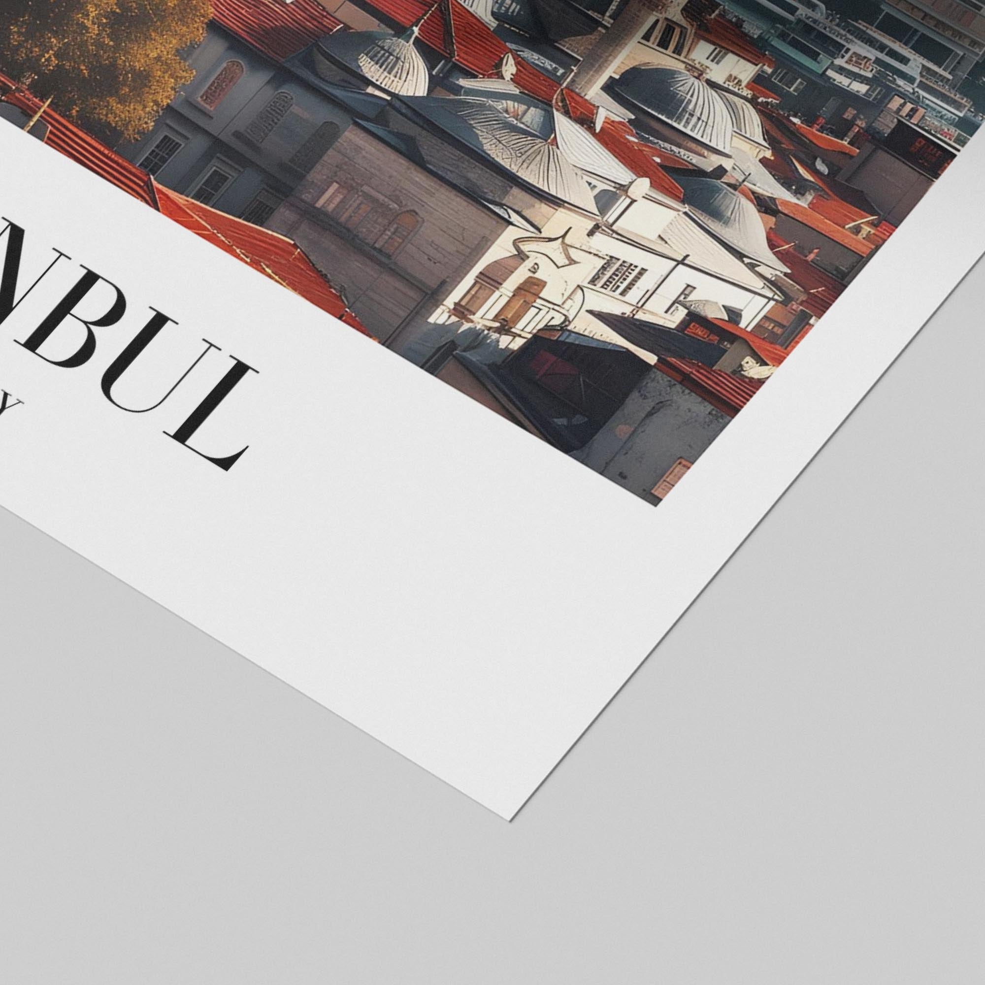Istanbul Turkey World City Travel Art - Rolled Poster Wall Art Print
