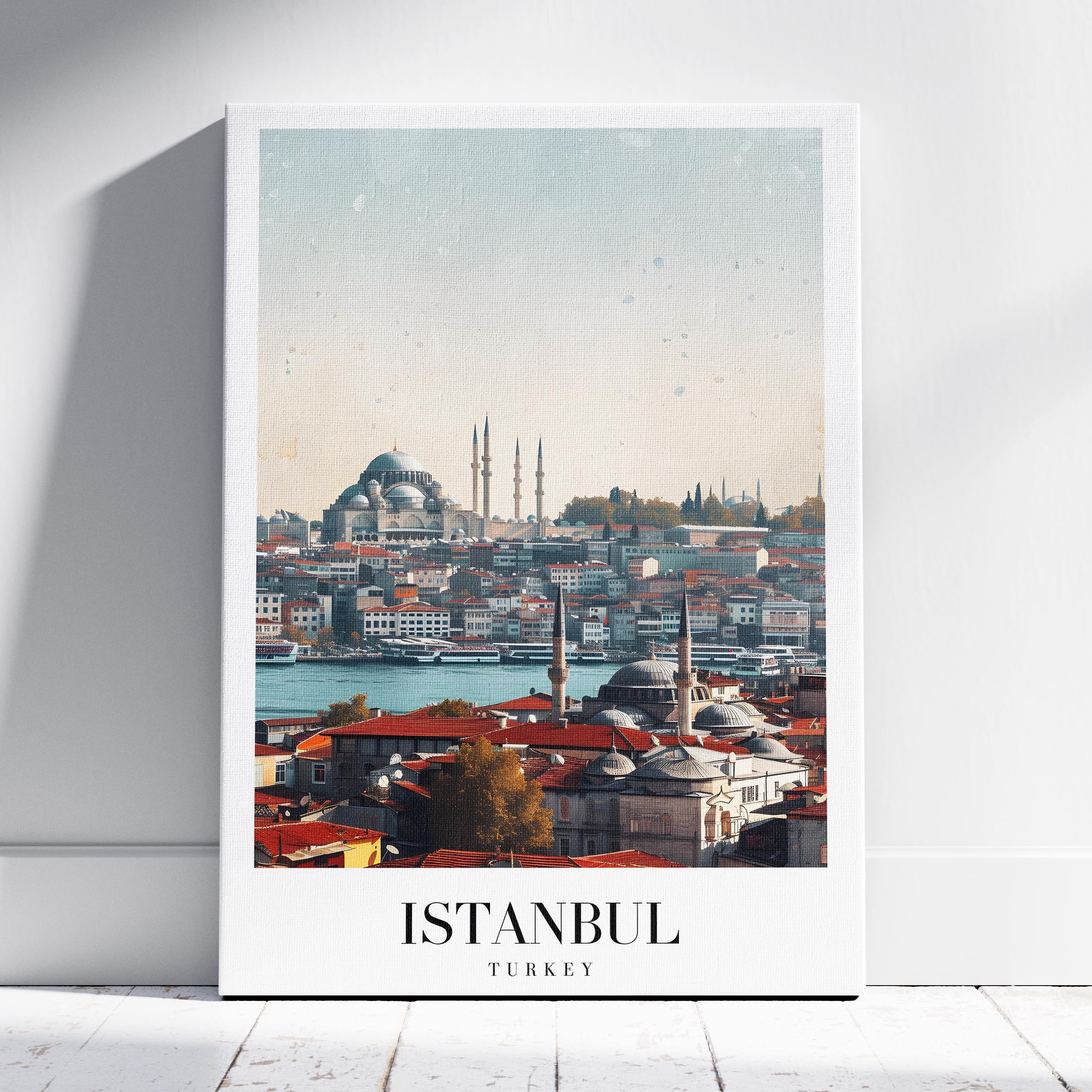 Istanbul Turkey World City Travel Art - Framed Canvas Wall Art Print | House Prints