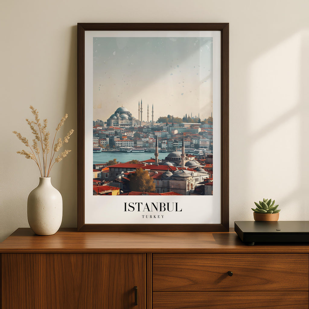 Istanbul Turkey World City Travel Art - Rolled Poster Wall Art Print
