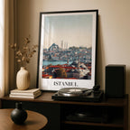 Istanbul Turkey World City Travel Art - Rolled Poster Wall Art Print