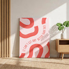 It Can’t Get Any Better Than This Abstract Lines - Framed Canvas Wall Art Print