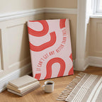 It Can’t Get Any Better Than This Abstract Lines - Framed Canvas Wall Art Print