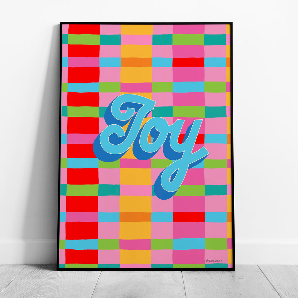 Joy Stripe Hype 3 - Seta Zakian - Rolled Poster Wall Art Print | House Prints