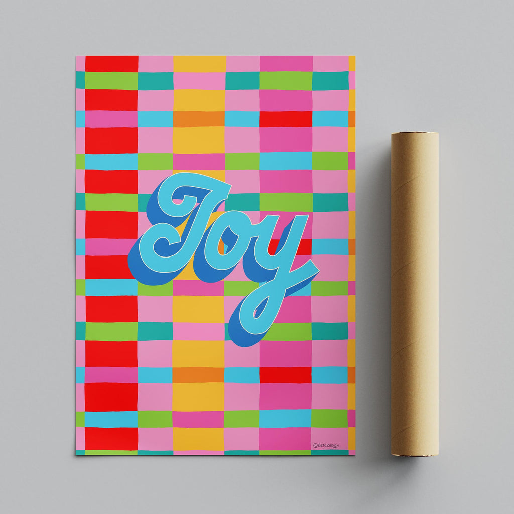 Joy Stripe Hype 3 - Seta Zakian - Rolled Poster Wall Art Print | House Prints
