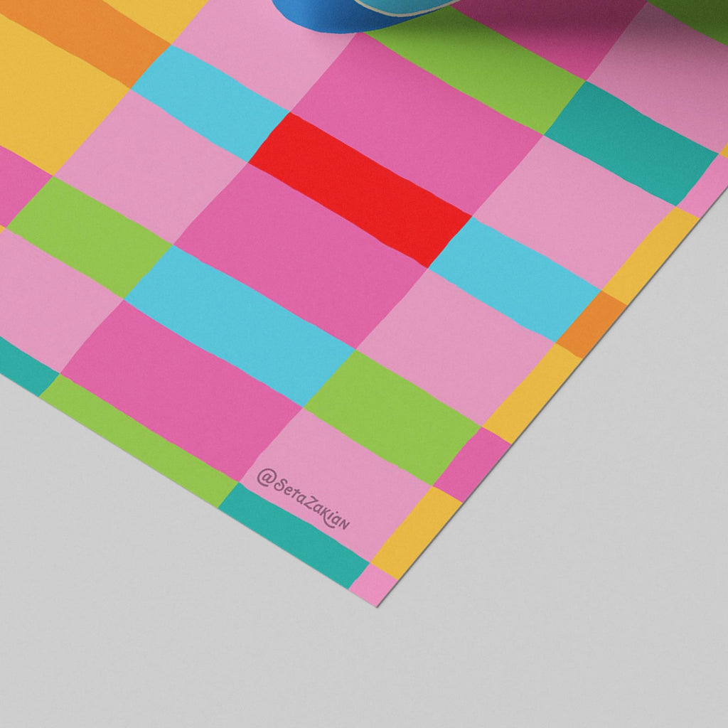 Joy Stripe Hype 3 - Seta Zakian - Rolled Poster Wall Art Print | House Prints