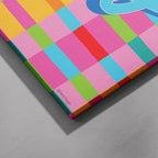 Joy Stripe Hype 3 - Seta Zakian - Framed Canvas Wall Art Print | House Prints