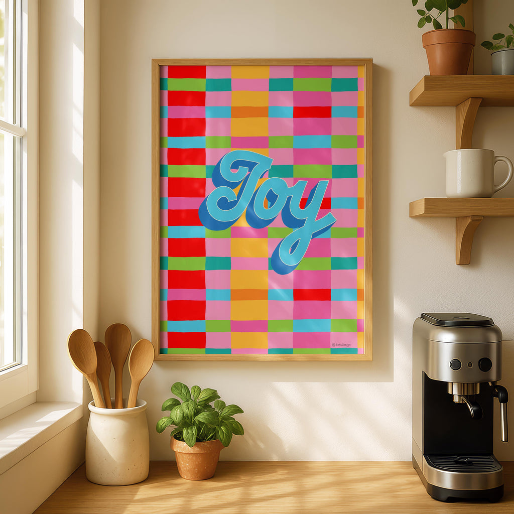 Joy Stripe Hype 3 - Seta Zakian - Rolled Poster Wall Art Print | House Prints