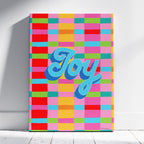 Joy Stripe Hype 3 - Seta Zakian - Framed Canvas Wall Art Print | House Prints