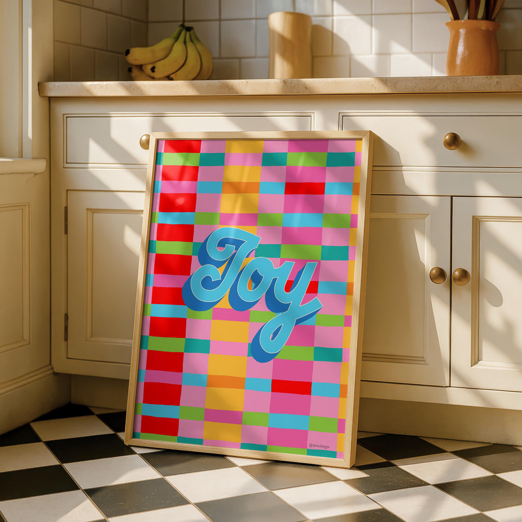 Joy Stripe Hype 3 - Seta Zakian - Rolled Poster Wall Art Print | House Prints