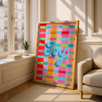 Joy Stripe Hype 3 - Seta Zakian - Rolled Poster Wall Art Print | House Prints