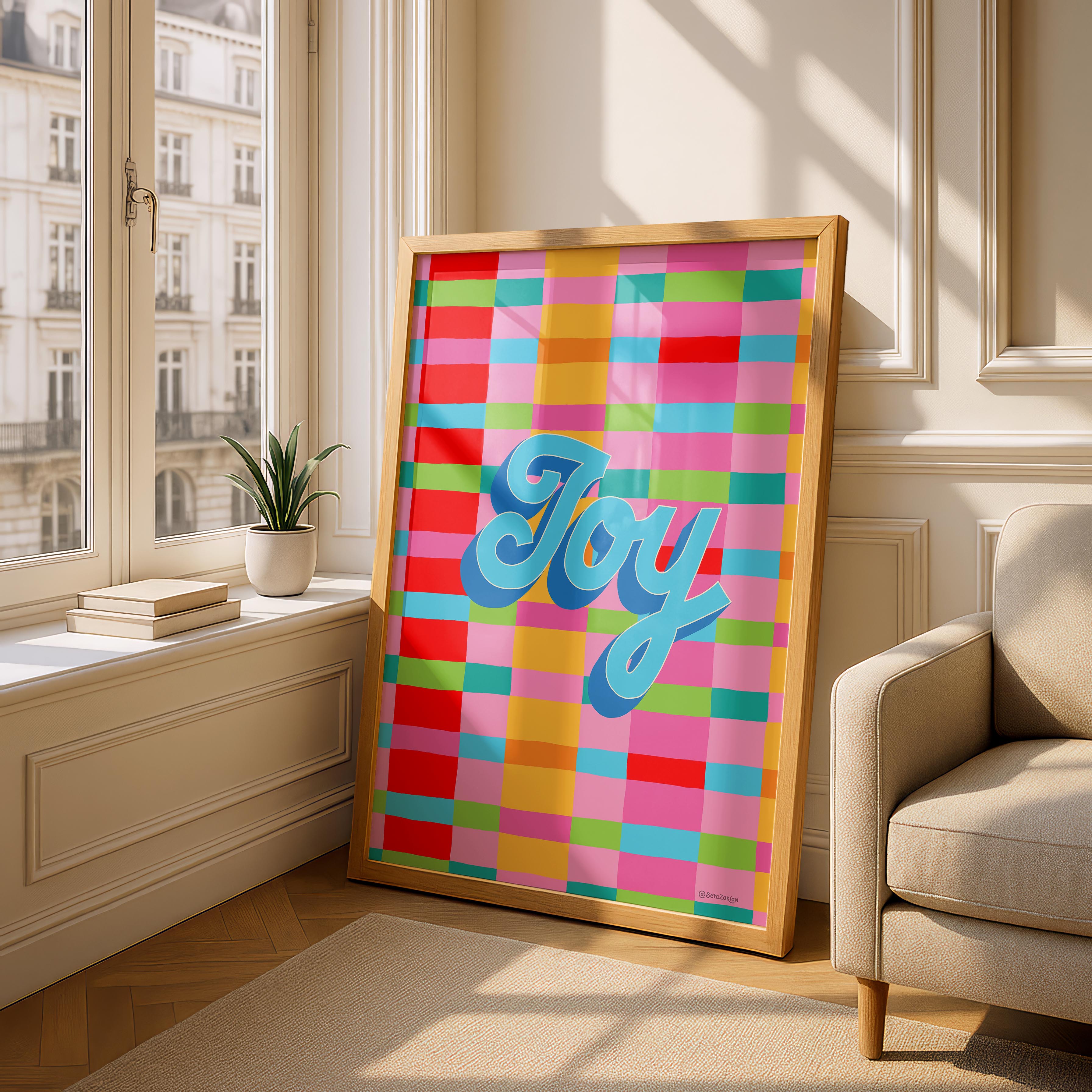 Joy Stripe Hype 3 - Seta Zakian - Rolled Poster Wall Art Print | House Prints