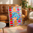 Joy Stripe Hype 3 - Seta Zakian - Rolled Poster Wall Art Print | House Prints