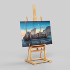 Junks in Inatori Bay, Izu - Hiroaki Takahashi - Framed Canvas Wall Art Print | House Prints