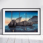 Junks in Inatori Bay, Izu - Hiroaki Takahashi - Rolled Poster Wall Art Print | House Prints