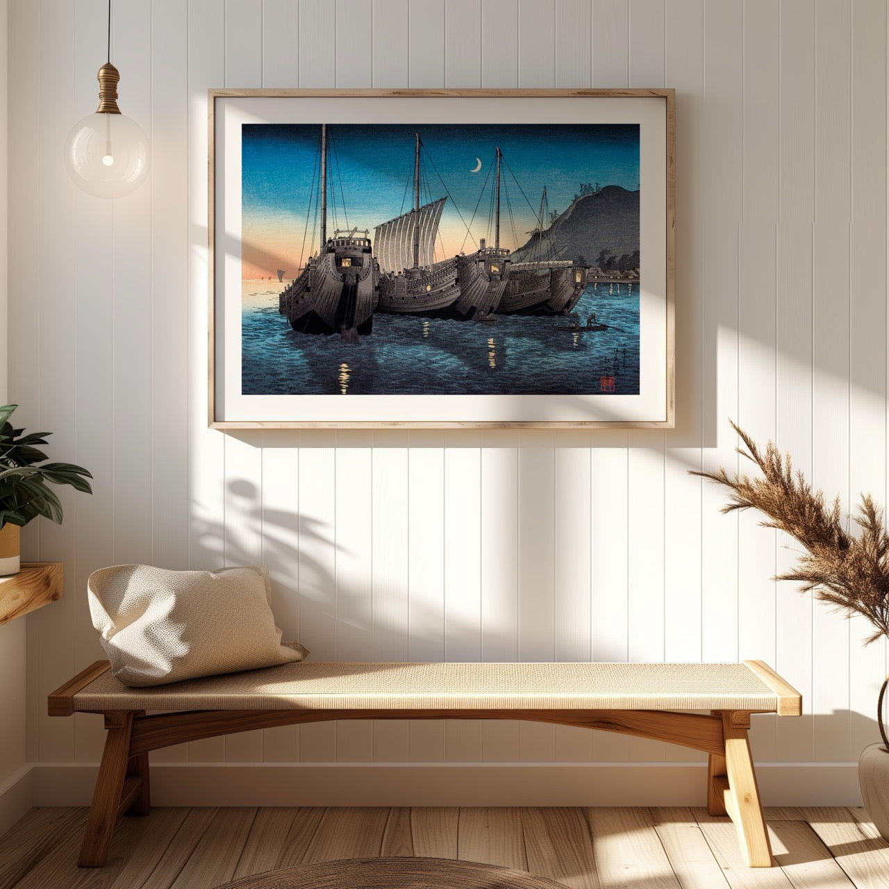 Junks in Inatori Bay, Izu - Hiroaki Takahashi - Rolled Poster Wall Art Print | House Prints