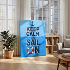 Keep Calm and Sail On - Seta Zakian - Framed Canvas Wall Art Print