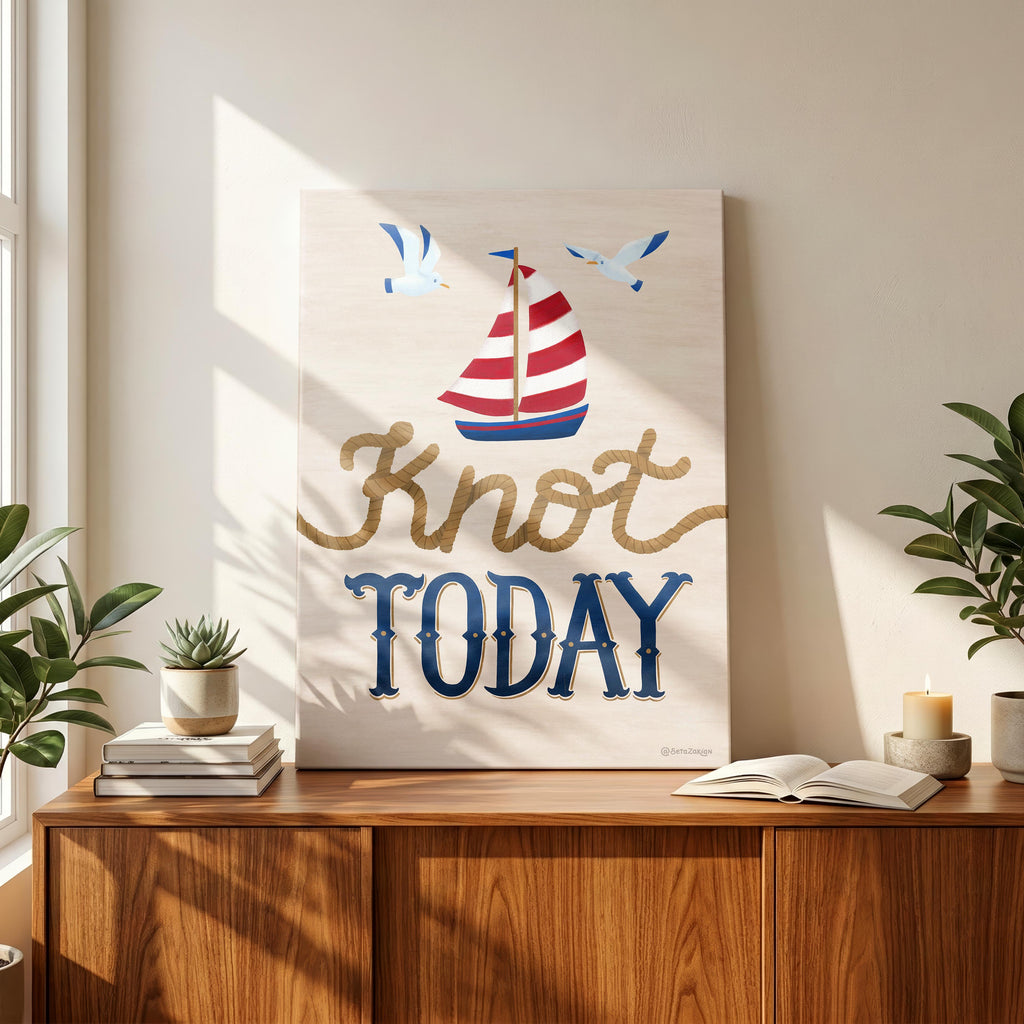 Knot Today - Seta Zakian - Framed Canvas Wall Art Print