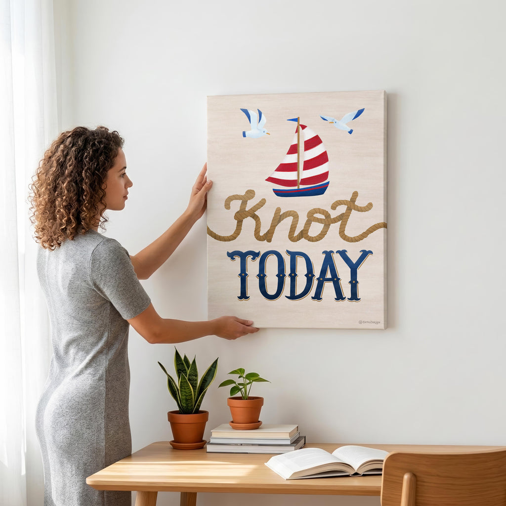 Knot Today - Seta Zakian - Framed Canvas Wall Art Print