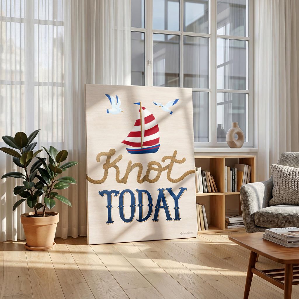 Knot Today - Seta Zakian - Framed Canvas Wall Art Print
