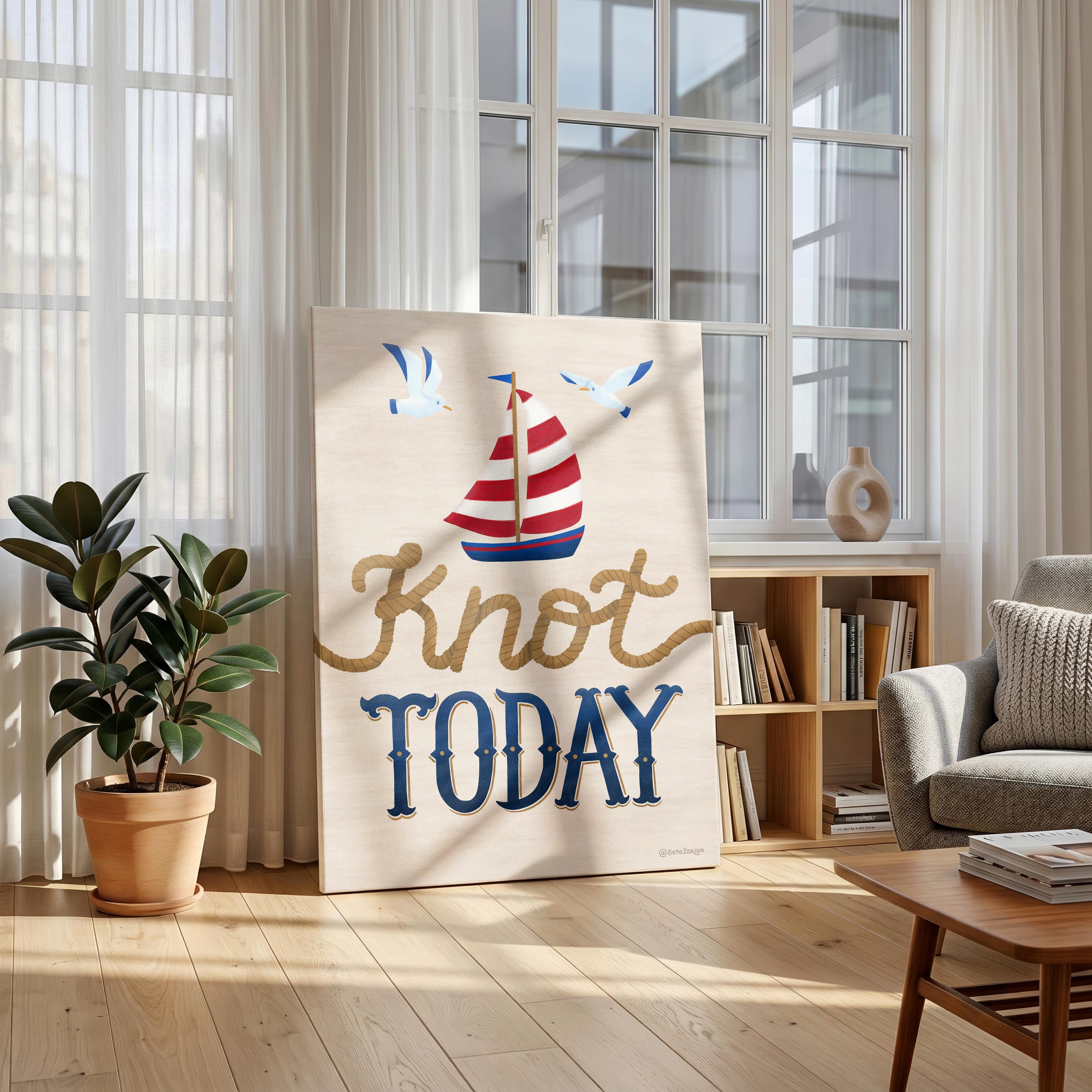 Knot Today - Seta Zakian - Framed Canvas Wall Art Print