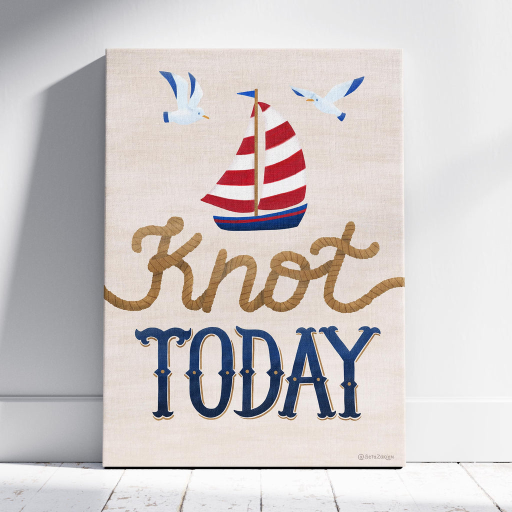Knot Today - Seta Zakian - Framed Canvas Wall Art Print