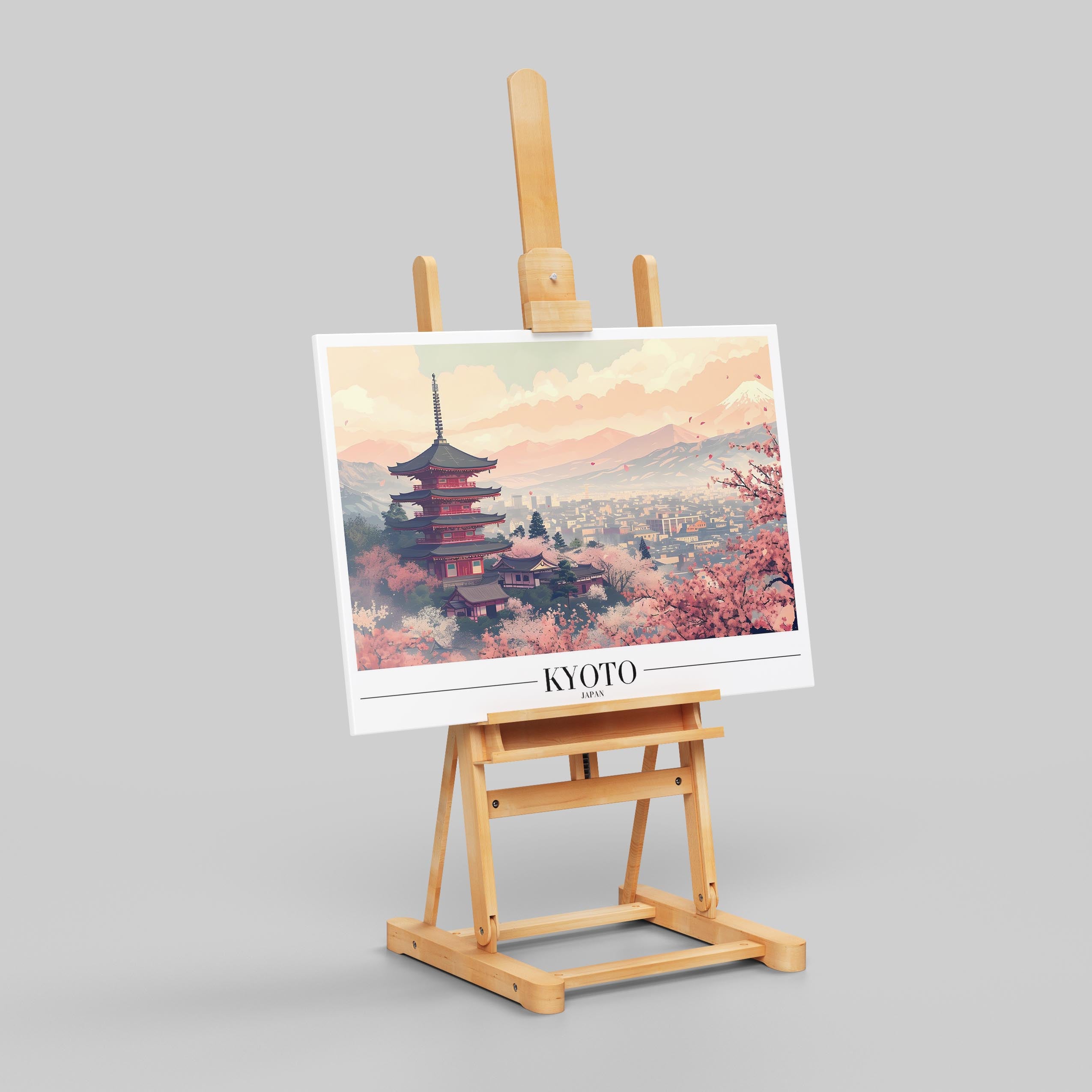 Serene Kyoto Japan City World Travel - Framed Canvas Wall Art Print | House Prints