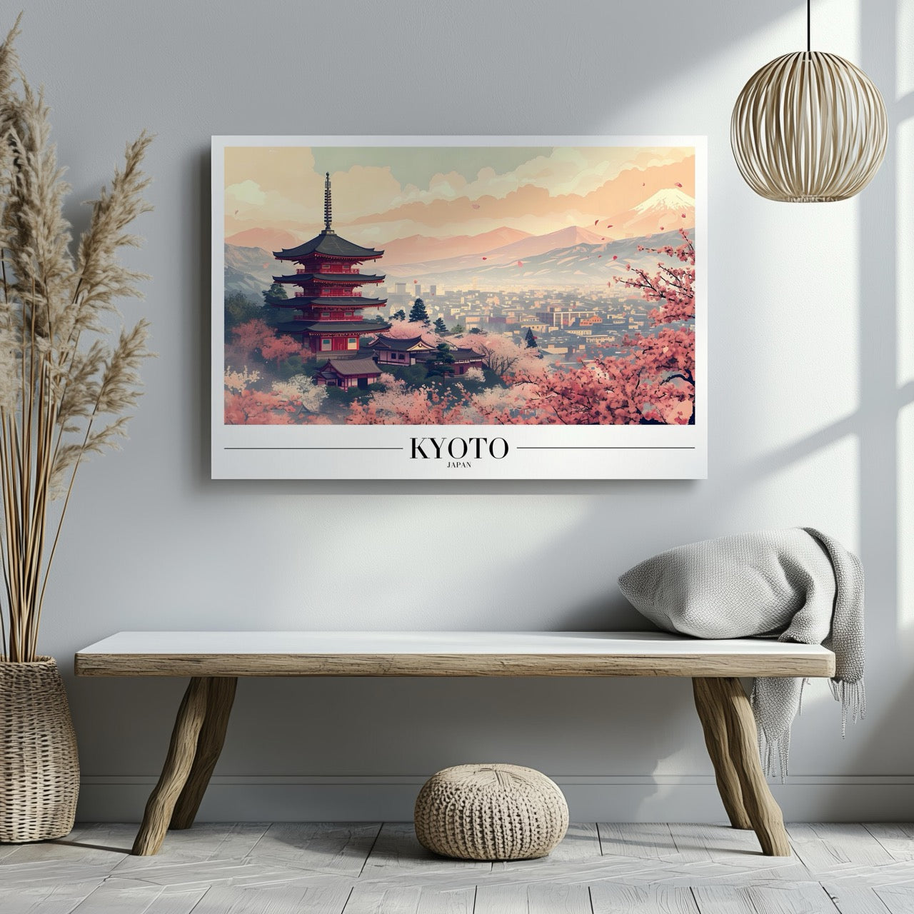 Serene Kyoto Japan City World Travel - Framed Canvas Wall Art Print | House Prints
