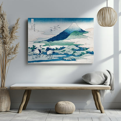 Umezawa Manor in Sagami Province - Katsushika Hokusai - Framed Canvas Wall Art Print - House Prints