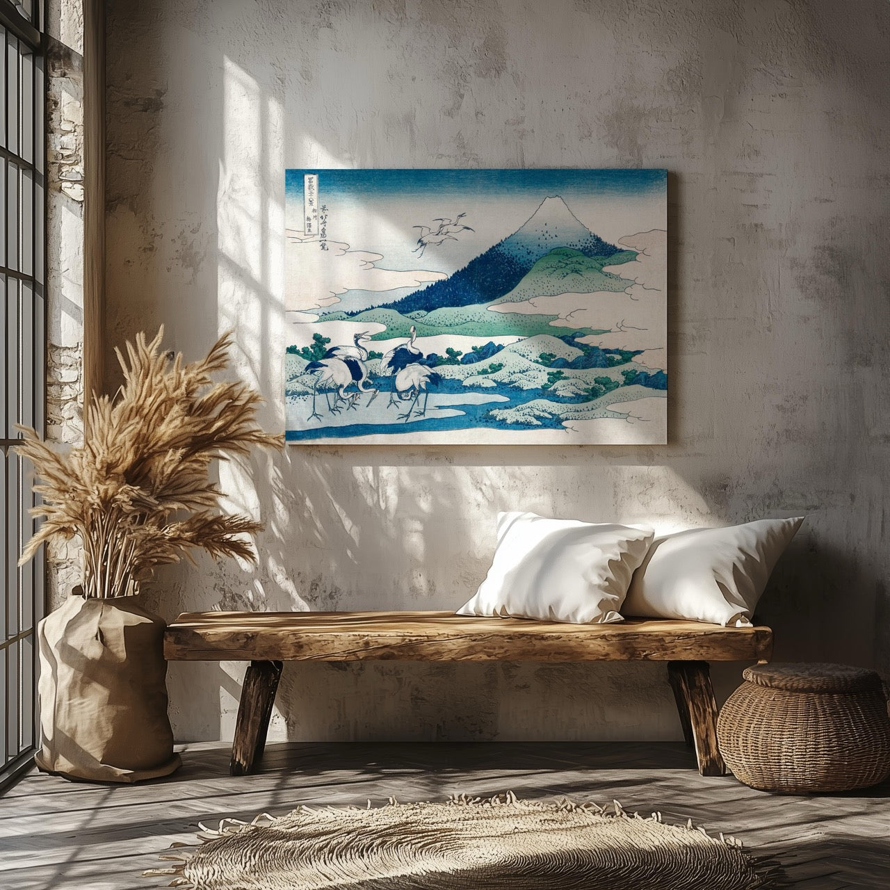 Umezawa Manor in Sagami Province - Katsushika Hokusai - Framed Canvas Wall Art Print - House Prints
