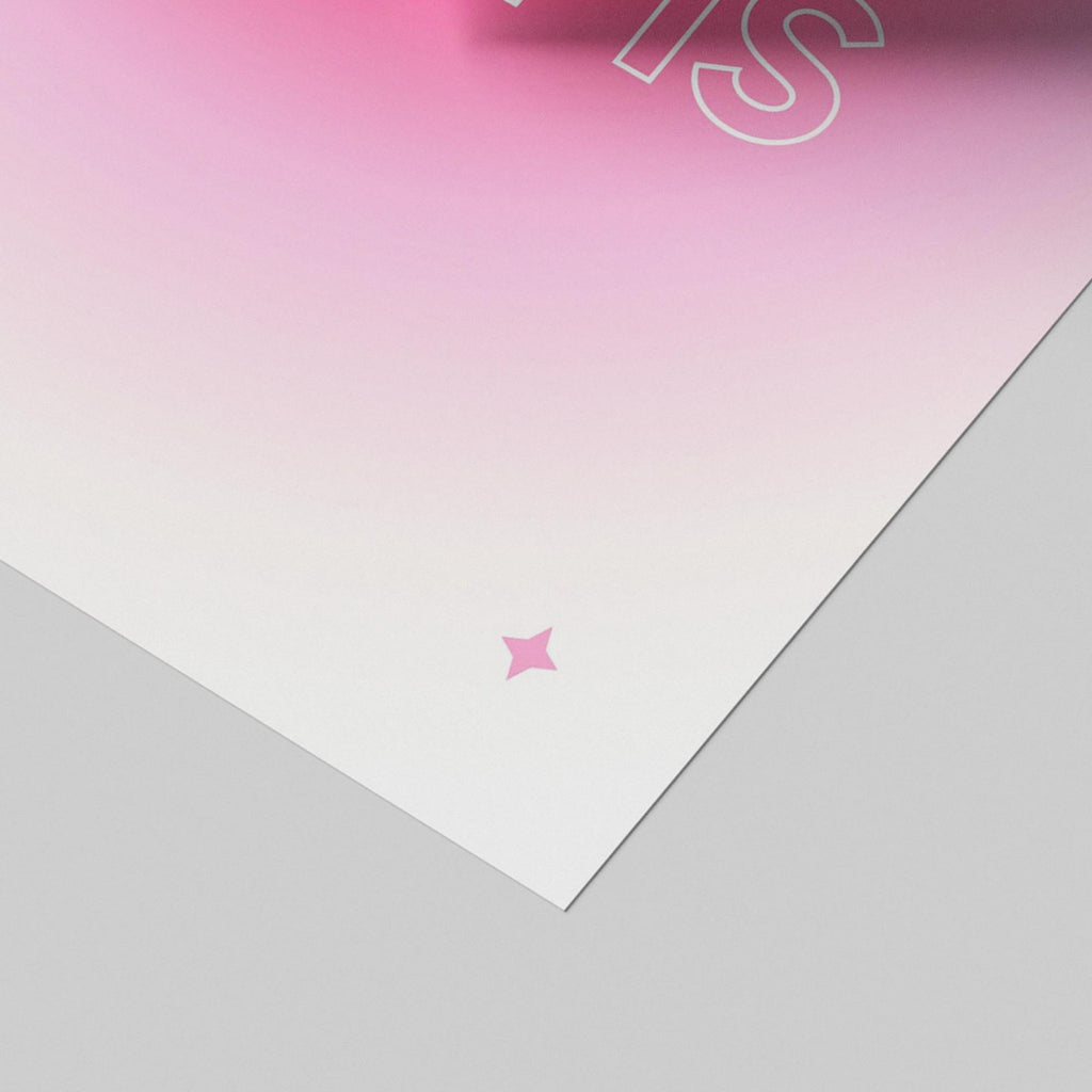 Keep Chasing Your Dreams Modern Pink Gradient - Rolled Poster Wall Art Print