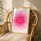 Keep Chasing Your Dreams Modern Pink Gradient - Rolled Poster Wall Art Print