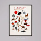 Kids Nursery Learn the ABC Alphabet - Rolled Poster Wall Art Print | House Prints
