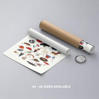 Kids Nursery Learn the ABC Alphabet - Rolled Poster Wall Art Print | House Prints