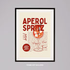 Aperol Spritz Cocktail Happy Hour Time - Rolled Poster Wall Art Print | House Prints