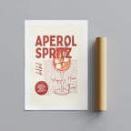 Aperol Spritz Cocktail Happy Hour Time - Rolled Poster Wall Art Print | House Prints