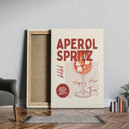Aperol Spritz Cocktail Happy Hour Time - Framed Canvas Wall Art Print | House Prints