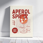 Aperol Spritz Cocktail Happy Hour Time - Framed Canvas Wall Art Print | House Prints