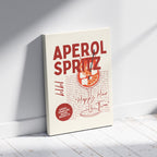 Aperol Spritz Cocktail Happy Hour Time - Framed Canvas Wall Art Print | House Prints