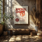 Aperol Spritz Cocktail Happy Hour Time - Framed Canvas Wall Art Print | House Prints