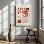 Aperol Spritz Cocktail Happy Hour Time - Framed Canvas Wall Art Print | House Prints